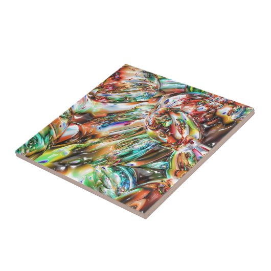 溶融カラフルガラス タイル (側面)