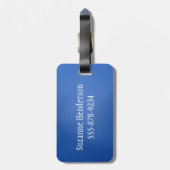 溶融ガラス風アートモノグラム ブルーズ ラゲッジタグ (裏面縦)