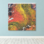 溶融クレヨンシリーズ – ドライランド キャンバスプリント (インサイチュ (ウッドフロア))