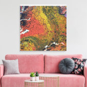 溶融クレヨンシリーズ – ドライランド キャンバスプリント (インサイチュ (リビング))