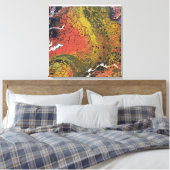 溶融クレヨンシリーズ – ドライランド キャンバスプリント (インサイチュ (寝室))