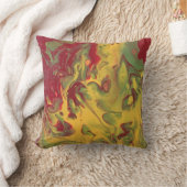 溶融クレヨンシリーズ – 噴火。アクリル系ポア クッション (ブランケット)