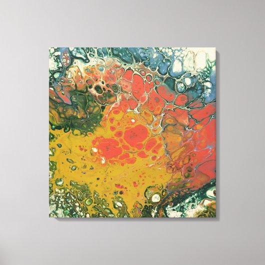 溶融クレヨンシリーズ – 溶岩の流れ キャンバスプリント (正面)