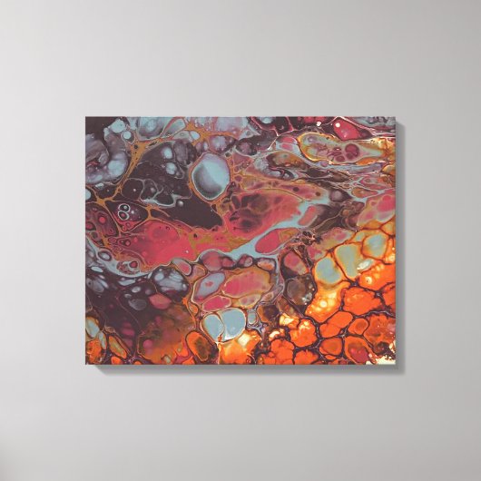 溶融クレヨンシリーズ – 溶岩ビーチ キャンバスプリント (正面)