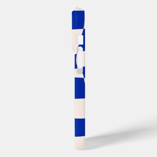 溶融スマイル絵文字(青市松模様に) Case-Mate iPhoneケース (裏面 / 左)