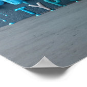 溶融タイポグラフィ: 3Dカラフルデザイン ポスター (角)