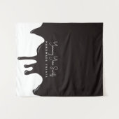 溶融チョコレートビジネステーブルランナーのバナー タペストリー (正面(横))