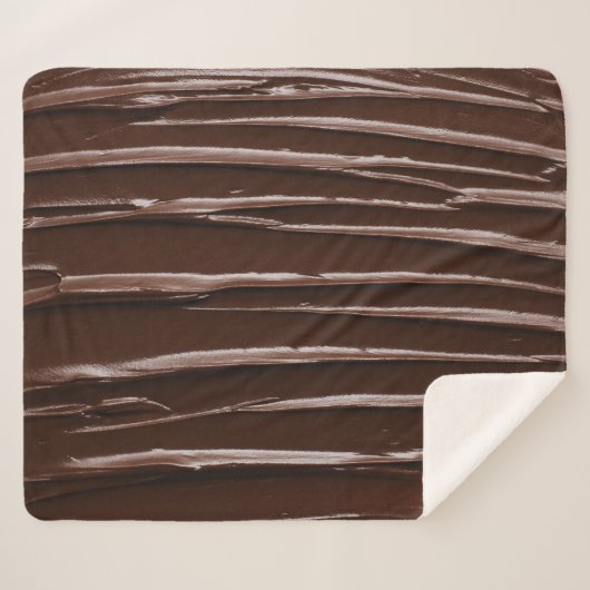 溶融チョコレート:光沢のあるスプレッドテクスチャ シェルパブランケット (正面(横))