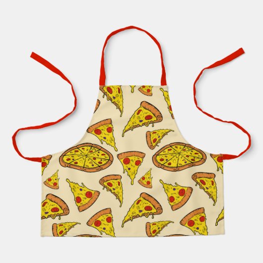 溶融チーズピザパターン エプロン (正面)