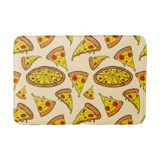 溶融チーズピザパターン バスマット (正面)