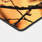 溶融ドーン春ブランチ朝の日の出写真 デスクマット (コーナー)