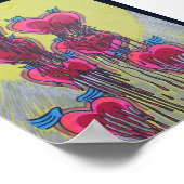 溶融ハート形状 ポスター (角)