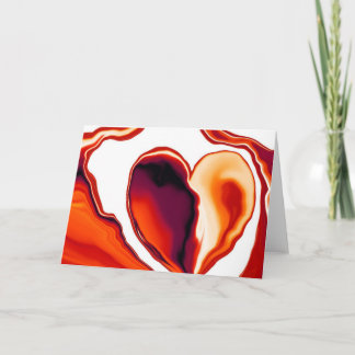 溶融ハート_1グリーティングカード カード