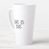 溶融ハート | Love is Love LGBTQIA+ カフェラテマグ (左アングル)