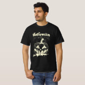 溶融パンプキンハロウィーンTシャツデザイン Tシャツ (正面フル)