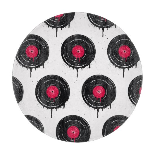 溶融ビニールのレコード芸術的、パターン。 カッティングボード (正面)
