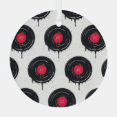 溶融ビニールのレコード芸術的、パターン。 ガラスオーナメント (裏面)