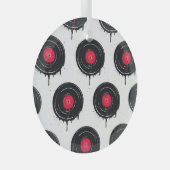 溶融ビニールのレコード芸術的、パターン。 ガラスオーナメント (正面右)