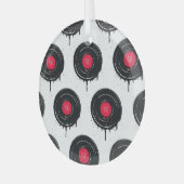 溶融ビニールのレコード芸術的、パターン。 ガラスオーナメント (正面左)