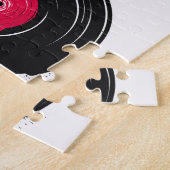 溶融ビニールのレコード芸術的、パターン。 ジグソーパズル (側面)