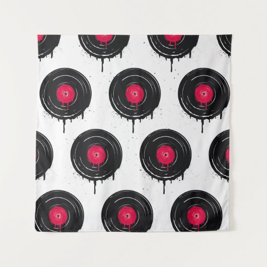 溶融ビニールのレコード芸術的、パターン。 タペストリー (正面)