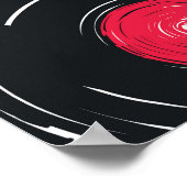 溶融ビニールのレコード芸術的、パターン。 ポスター (角)