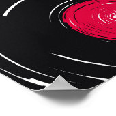 溶融ビニールのレコード芸術的、パターン。 ポスター (角)