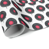 溶融ビニールのレコード芸術的、パターン。 ラッピングペーパー (ロールコーナー)