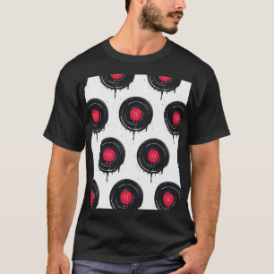 溶融ビニールのレコード芸術的、パターン。 Tシャツ