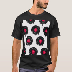 溶融ビニールのレコード芸術的、パターン。 Tシャツ