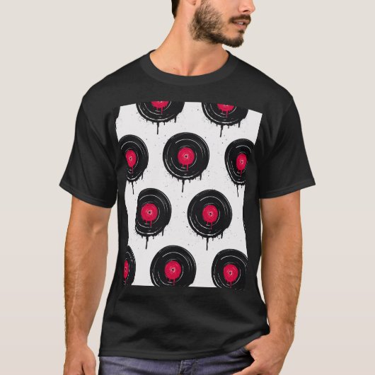 溶融ビニールのレコード芸術的、パターン。 Tシャツ (正面)
