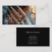 溶融ブラックスパークルネイルアート 名刺 (正面/裏面)