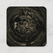 溶融ブラックタンメタルスミス スクエア名刺 (正面)