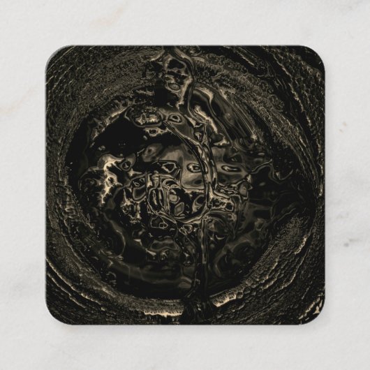 溶融ブラックタンメタルスミス スクエア名刺 (正面)