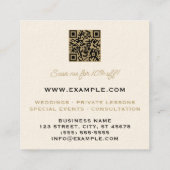 溶融ブラックトレブルクレフ、 音符記号 スクエア名刺 (裏面)