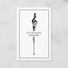 溶融ブラックトレブルクレフ、 音符記号 名刺
