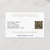 溶融ブラックトレブルクレフ、 音符記号 名刺 (裏面)