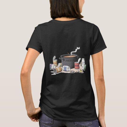 溶融ポットアメリカTシャツ Tシャツ (裏面)