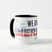 溶融ポット"AMERICAN"フラグフォント- Unity マグカップ (正面左)