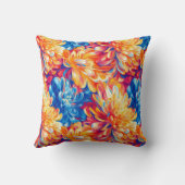 溶融ポップ・アートの菊鮮やかデザイン クッション (裏面)