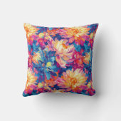 溶融ポップ・アートの菊鮮やかデザイン クッション (裏面)