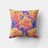 溶融ポップ・アートの菊鮮やかデザイン クッション (裏面)