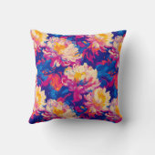 溶融ポップ・アートの菊鮮やかデザイン クッション (裏面)