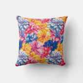 溶融ポップ・アートの菊鮮やかデザイン クッション (裏面)