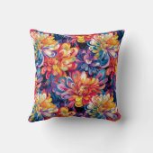 溶融ポップ・アートの菊鮮やかデザイン クッション (裏面)