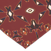 溶融レッド先住民ラインアートテーブルランナー ロングテーブルランナー (コーナー)