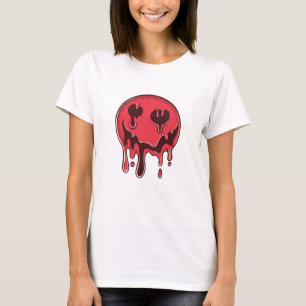 溶融暗スマイリー Tシャツ