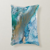 溶融氷河アルコールインク絵を描抽象芸術 アクセントクッション (正面(垂直))