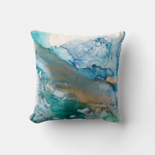 溶融氷河アルコールインク絵画の種類 クッション (正面)