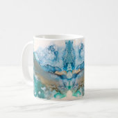 溶融氷河アルコールインク絵画の種類 コーヒーマグカップ (正面左)